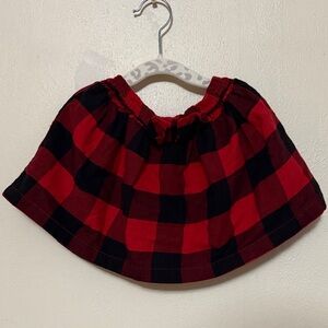 Carter's Red and Black Plaid Skirt